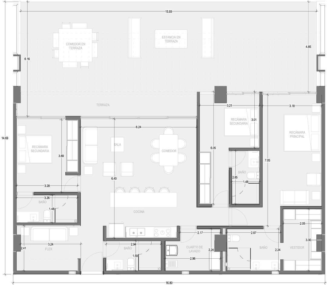 Planos Condominio 110-A - Virēo Living, El Tigre