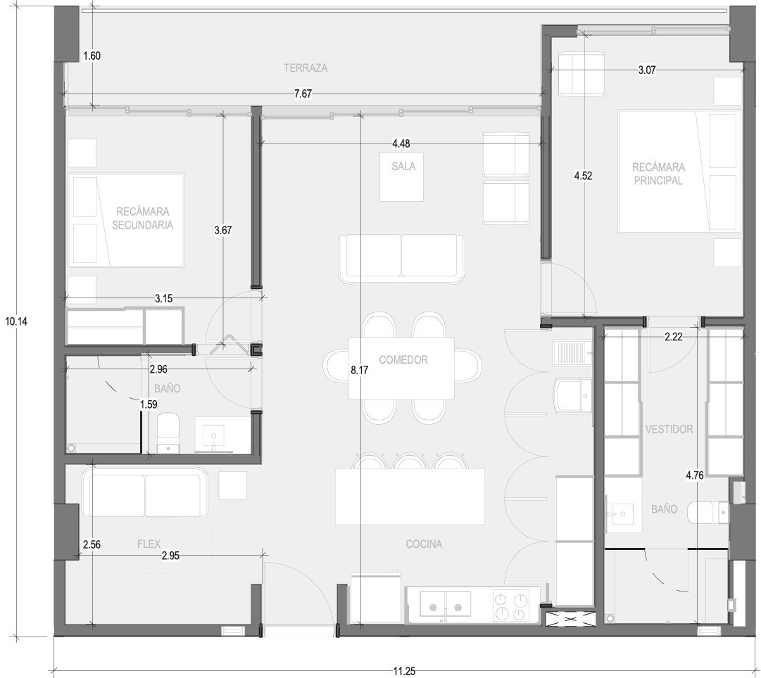 Planos Condominio 311-B - Virēo Living, El Tigre